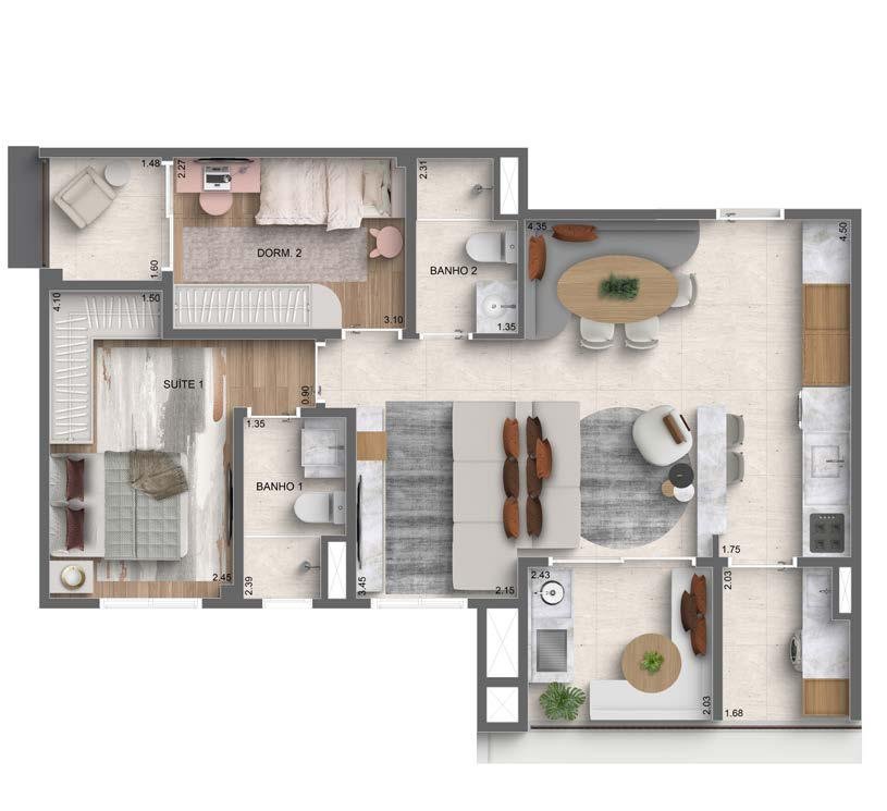 2 DORMS 70M 2